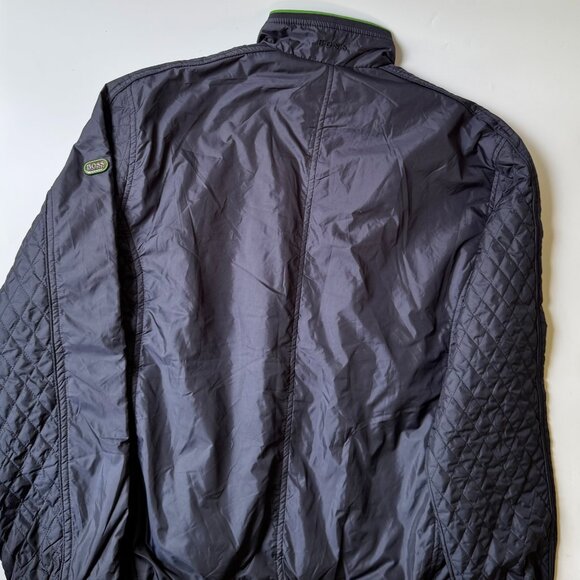 BOSS Men’s Lightweight Quilted Bomber Jacket Coat Sz XL – Navy Blue - Picture 12 of 12